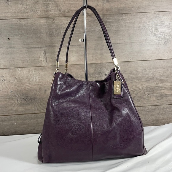 Coach Handbags - Coach Phoebe 26224 Purple Leather Shoulder Bag